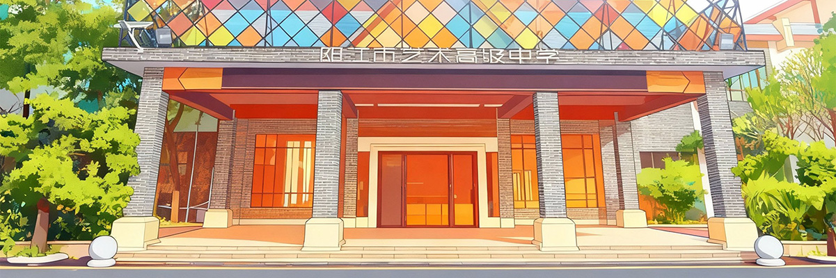 动漫版主楼门口